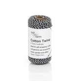 Mill Farm Cotton Twine Spool 2 Tone Black/White (100m)