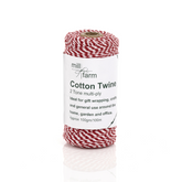 Mill Farm Cotton Twine Spool 2 Tone Red/White (100m)