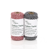 Mill Farm Cotton Twine Spool 2 Tone Red/White (100m)