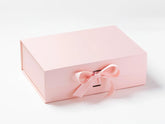 A4 Deep Pale Pink Luxury Gift box with magnetic closure, and choice of ribbon (Pack of 12)