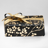 Gift Wrap Sheets - Forest Art Gold on Black (Pack of 25 sheets)