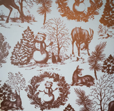 Forest Christmas Rose Gold Counter Roll