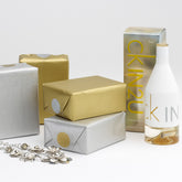 Gift Wrap Sheets - Kraft Gold Silver Double-sided (Pack of 25 sheets)