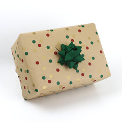 Random Spot Eco-friendly Green/Red/Gold Giftwrap Counter Roll