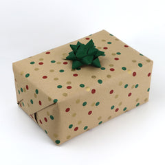Random Spot Eco-friendly Green/Red/Gold Giftwrap Counter Roll
