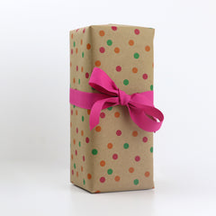 Random Spot Eco-friendly Pink/Orange/Green Giftwrap Counter Roll