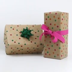 Random Spot Eco-friendly Pink/Orange/Green Giftwrap Counter Roll