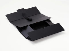 Single Bottle Black Luxury Gift box, No magnets, Choice of ribbon (Pack of 12)