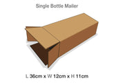 Brown Mailing Cartons to suit Single Bottle Luxury Gift boxes