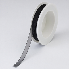 Plain Chiffon Black Ribbon (15mm x 25m)