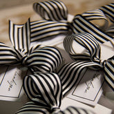 Black & White Striped Ribbon 16mm x 25m