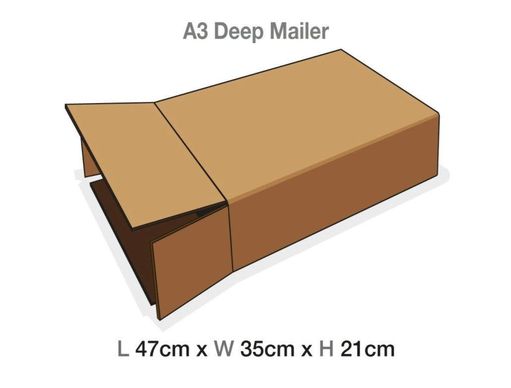 Brown Mailing Cartons to suit A3 Deep Luxury Gift boxes