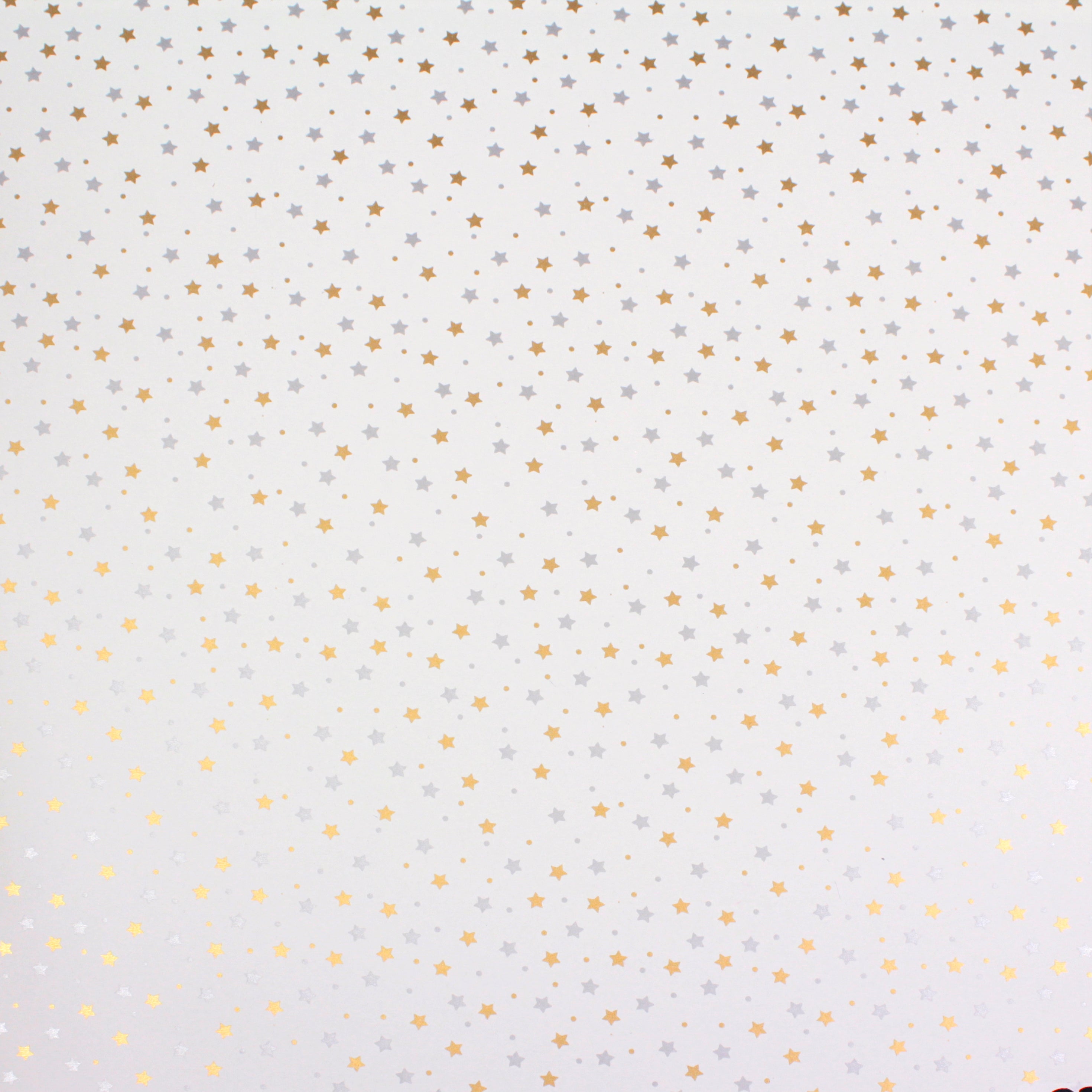 Twilight Cream Counter Roll with Gold and Silver Stars