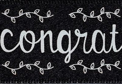 Chalkboard Congratulations Ribbon cut to 80CM (24 pieces)