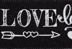 Chalkboard Love and Laugh Ribbon cut to 80CM (24 pieces)