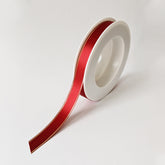 Christmas Edge Woven Red Ribbon