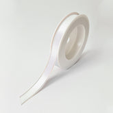 Christmas Edge Woven White Ribbon