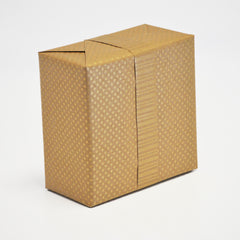 Gift Wrap Sheets - Eco-Spot Stripe Gold on Kraft (Pack of 25 sheets)