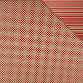 Gift Wrap Sheets - Eco-Spot Stripe Red on Kraft (Pack of 25 sheets)