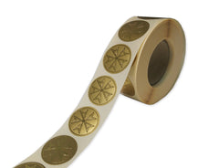 Plain Gold Maltese Star Labels (1000 per Roll)