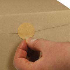 Kraft Paper Self-Adhesive Seal 25mm diameter