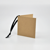 Square Kraft Gift Tags (pack 50) Unstrung plain tag