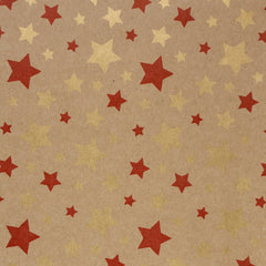 Kraft Stars Red Giftwrap Counter Roll