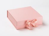 Large Pale Pink Luxury Gift box with magnetic closure, and choice of ribbon (Pack of 12)
