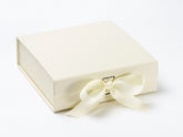 Medium Ivory Luxury Gift box with magnetic closure, and choice of ribbon (12)