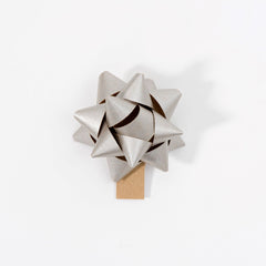 Recycled Bows - Silver (Pack 50) Single sided