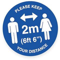 Self Distancing Floor Stickers - Suitable for Carpet