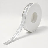 Sunbury Gloss Wired Silver Ribbon (15mm x 25m)