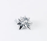 Metallic Silver Small Bows (50)