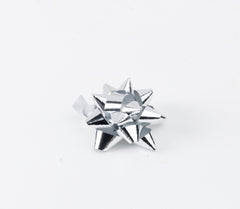 Metallic Silver Small Bows (50)