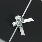 Metallic Silver Small Pull Bows (Pack of 50)