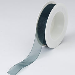 Plain Chiffon Dark Green Ribbon (25mm x 25m)