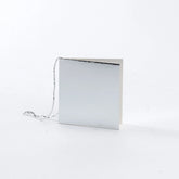 Plain Square Gloss Silver Gift Tags (50)