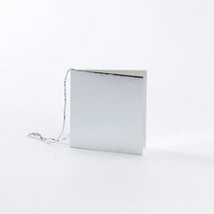 Plain Square Gloss Silver Gift Tags (50)