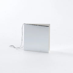 Plain Square Gloss Silver Gift Tags (50)