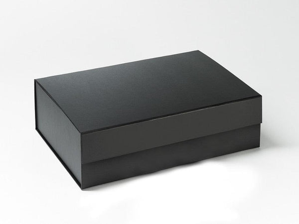 A4 Deep Black Luxury Gift box with magnetic closure (Pack of 12)