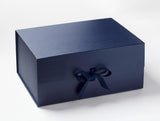 A3 Deep Navy Luxury Gift box with magnetic closure, and choice of ribbon (Pack of 12)