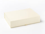 A4 Shallow Ivory Luxury Gift box with magnetic closure (Pack of 12)