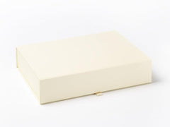 A4 Shallow Ivory Luxury Gift box with magnetic closure (Pack of 12)