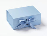 A5 Deep Pale Blue Luxury Gift box with magnetic closure, and choice of ribbon (Pack of 12)