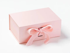 A5 Deep Pale Pink Luxury Gift box with magnetic closure, and choice of ribbon (Pack of 12)