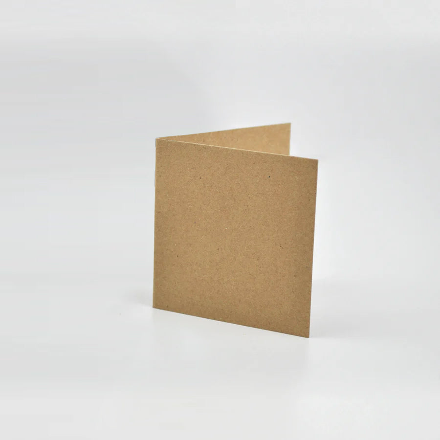 Square Kraft Gift Tags (pack 50) Unstrung plain tag