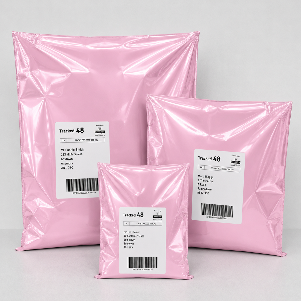 Lightweight Mailing Bag - Peel & Seal closure (Pack of 25) - Baby Pink