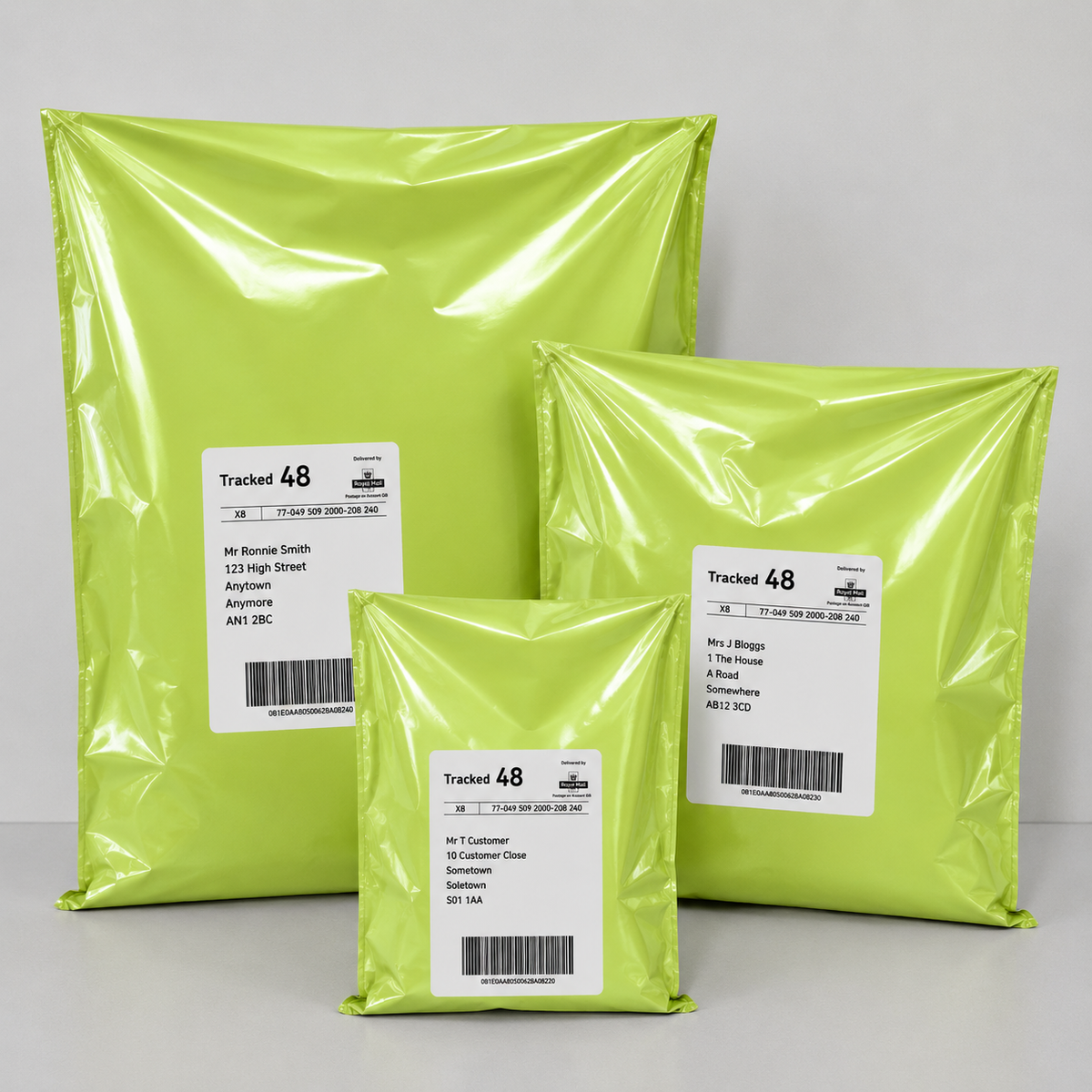 Lightweight Mailing Bag - Peel & Seal closure (Pack of 25) - Light Green