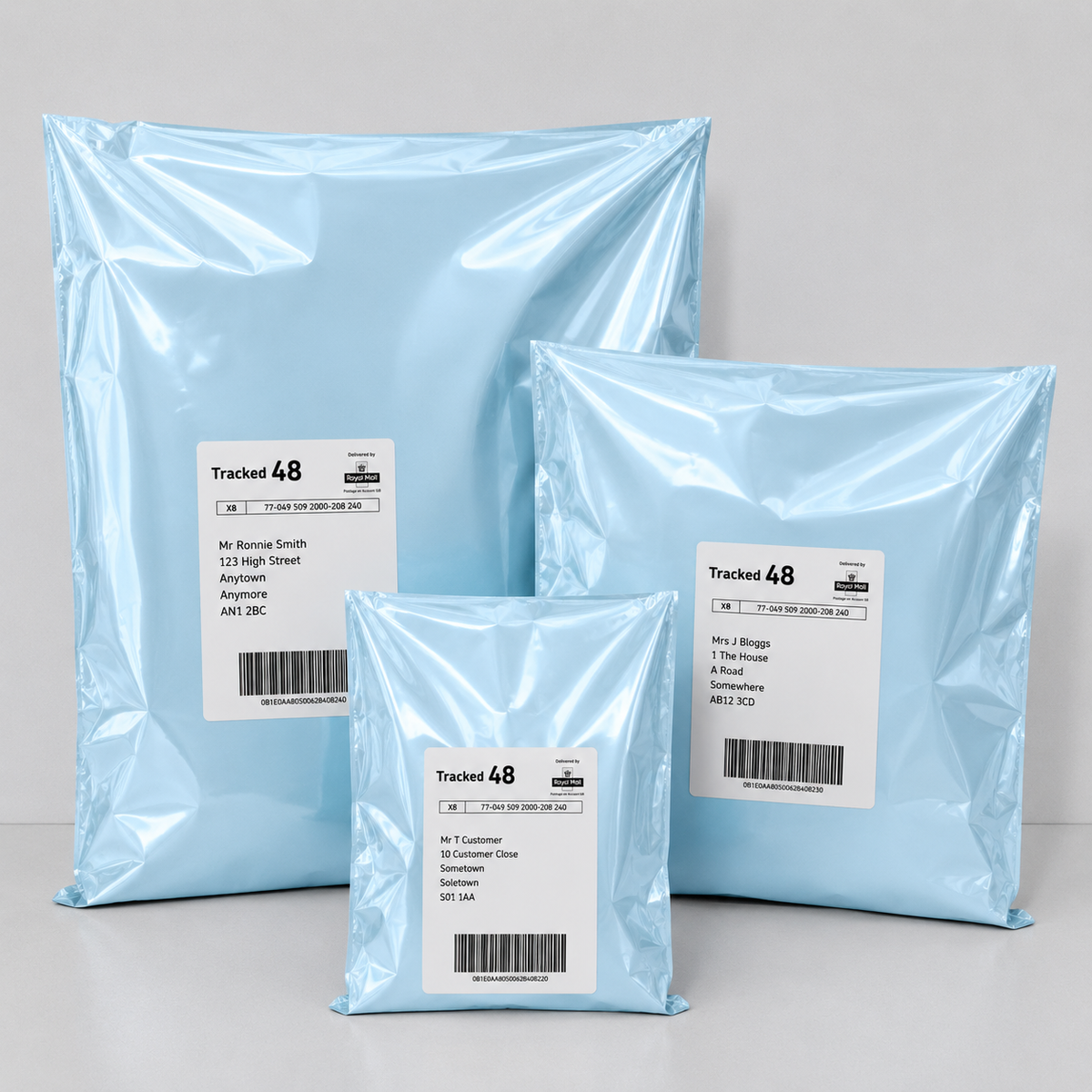 Lightweight Mailing Bag - Peel & Seal closure (Pack of 25) - Baby Blue