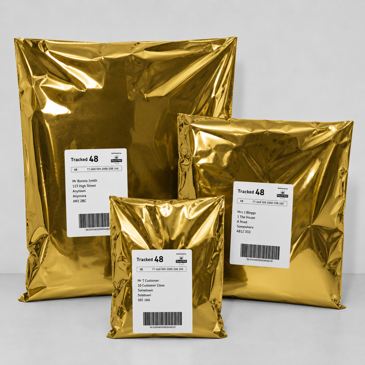 Lightweight Mailing Bag - Peel & Seal closure (Pack of 25) - Gold